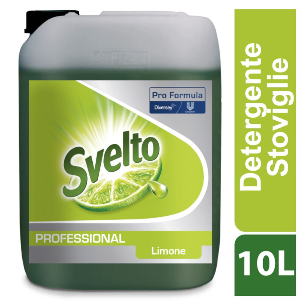 Svelto Liquido Più Limone 10L - Detergente liquido concentrato per il lavaggio manuale delle stoviglie
